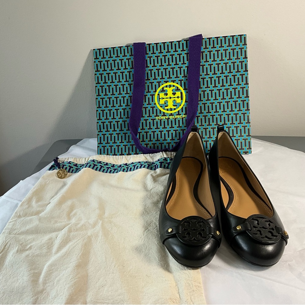 Tory Burch Black Flats